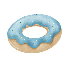 Blue cream donut 