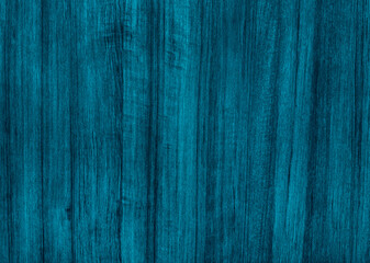 Obraz premium blue wooden wall texture with vertical grain, abstract blue planks, rustic wood background, seamless panel pattern, interior design material.