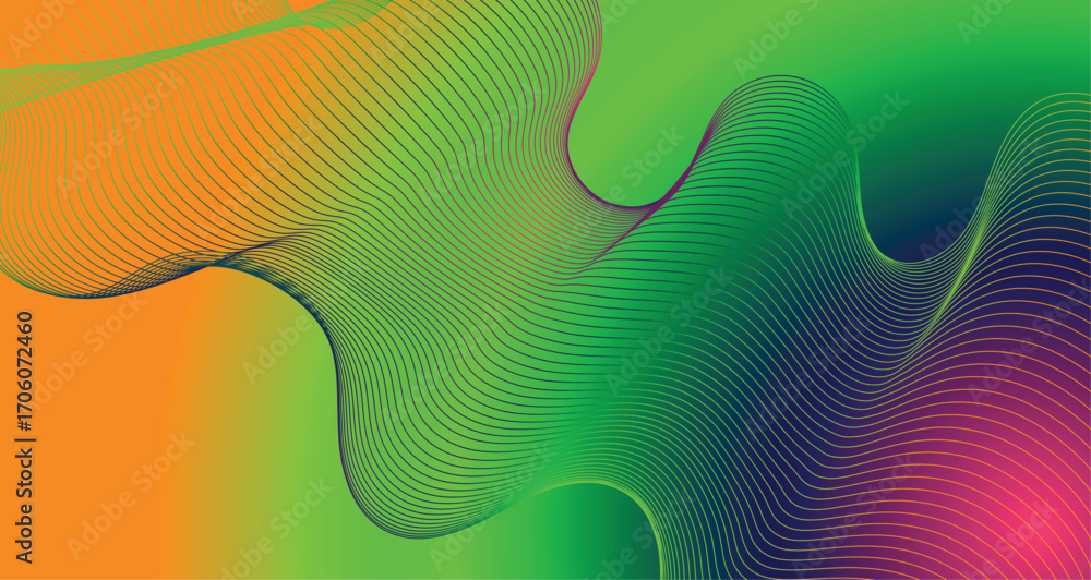 Aufkleber abstract colorful vector background design with flowing wave lines, light, and gradient texture, thi