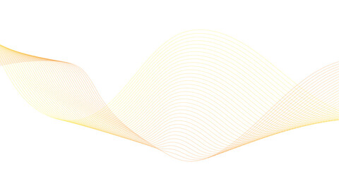 Luxury golden thin lines of gradient waves