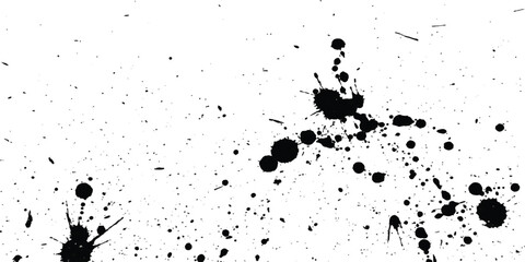 Fototapeta premium Ink Splatters on White Paper Background Artistic Design Grunge Texture Element