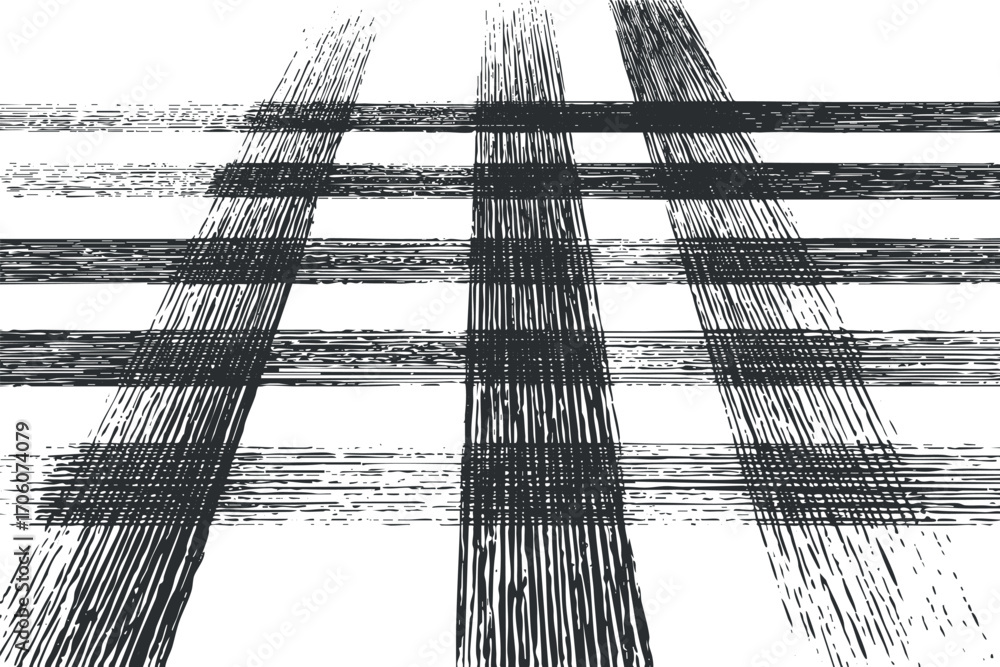Poster abstract black and white lines creating a textured pattern suitable for modern design and artwork.