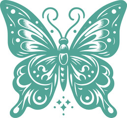 Minty green butterfly 