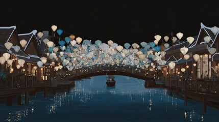 Lantern Festival Night in Hoi An Riverside Art