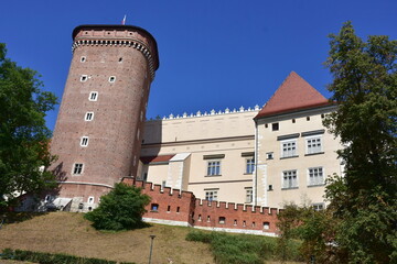 Sandomierska tower as a part of Wawel castle in Krakow,Poland