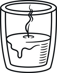 Aromatherapy candle in glass jar