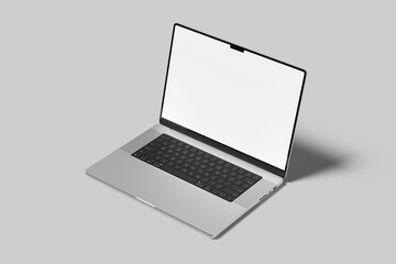 Realistic blank laptop illustration for mockup