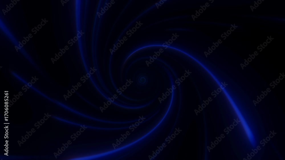 Poster swirling blue patterns shift on a dark background, creating an engaging, energetic visual experience