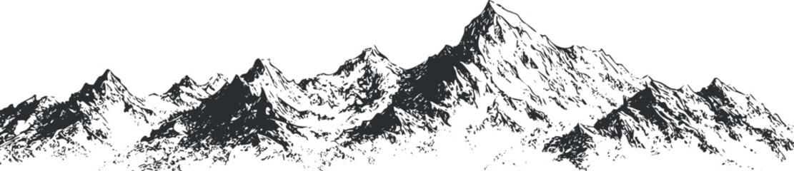 A stunning mountain landscape showcasing rugged peaks and serene natural beauty.