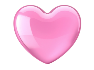 pink heart on white background