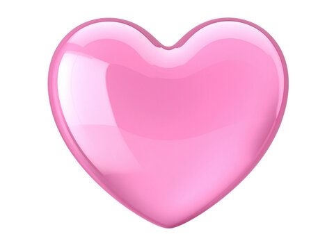 pink heart on white background