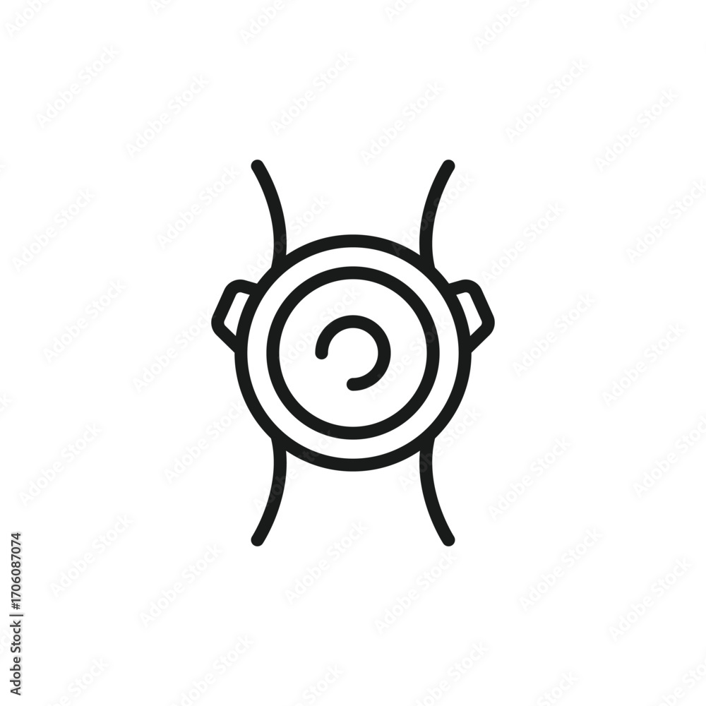 Poster a line drawing shows a smartwatch with a curved symbol on its screen attached to a wrist