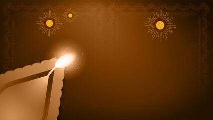 Happy Diwali - festival of lights colorful poster template design with decorative diya lamp. vector illustration. Indian festival of lights Happy Diwali, holiday Golden Background, Diwali celebration