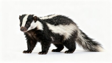 Fototapeta premium High Resolution Full Body Skunk With Shadow Isolated on white Background