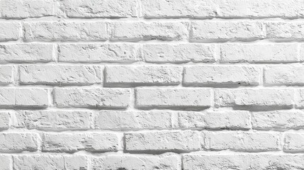 Fototapeta premium A white brick wall showcases a smooth texture and clean lines, enhancing the brightness of the room. This surface adds a contemporary feel to the interior, perfect for home or office decor.