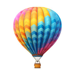 Fototapeta premium Colorful Hot Air Balloon Chevron Pattern Adventure Flight,