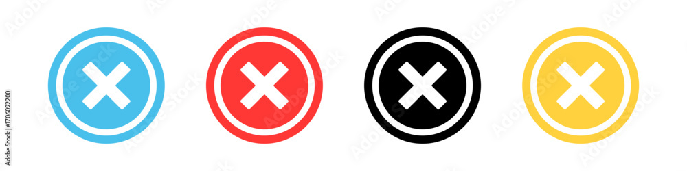Poster check mark icon button set. check box icon with right and wrong buttons and yes or no checkmark icon