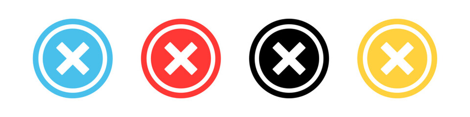 check mark icon button set. check box icon with right and wrong buttons and yes or no checkmark icons in green tick box and red cross. vector illustration	
