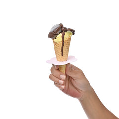 ice cream in hand