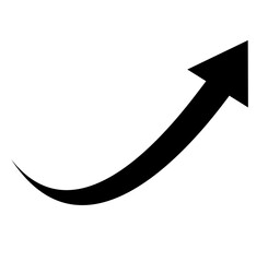 Black arrow vector icon design for direction, navigation, pointer symbol, user interface elements and infographic highlights