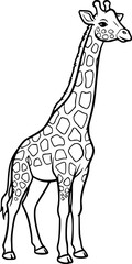 Obraz premium giraffe outline sketch for kids 