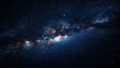 Stunning Panorama Of The Milky Way Galaxy With Stars In The Night Sky. Discover The Galaxy That Holds Our Solar System.