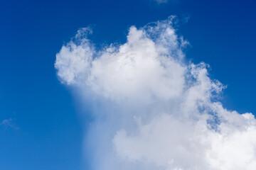 Cloudy blue sky abstract background, blue sky background with tiny clouds