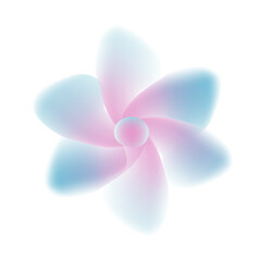 Abstract Gradient Mesh Flower Vector – Soft Pink Blue Petals Design