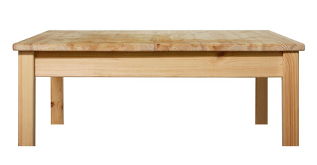 Simple Wooden Table with Natural Finish