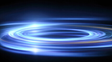 A mesmerizing swirl of blue light against a dark background, creating a dynamic sense of motion and energy.