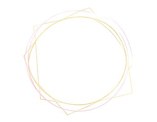 Elegant gold and pink frame