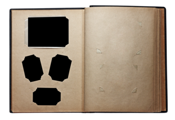 Empty Photo Album with Cut-Out Sections