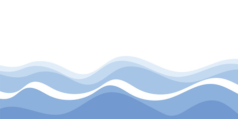Smooth blue wave design with flowing ocean-like curves