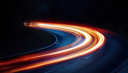 Magic Sparkling Trails Of Comet: Capturing The Dynamic Flash Effects Of Racing Cars On City Roads With Long Exposure Techniques.