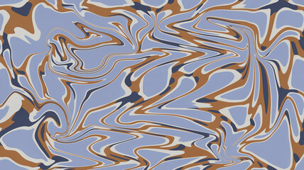 Abstract Swirls of Blue and Brown Marbled Texture for Backgrounds, Patterns, and Design Elements