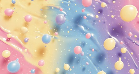 Rainbow Palette of Smoothness: An artistic display of blended colors, seamlessly merging in a sensory celebration of fluidity and visual texture, reminiscent of paint or ink.