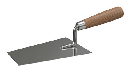 Stainless Steel Trowel with Wooden Handle - Precision Construction Tool.