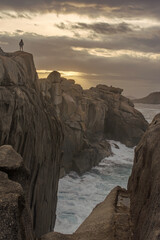 Atardecer en los acantilados de Cabo Morás, acantilados de papel, Xove, Lugo, Galicia, España
