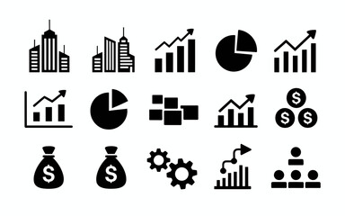 Vector art of business and finance icons