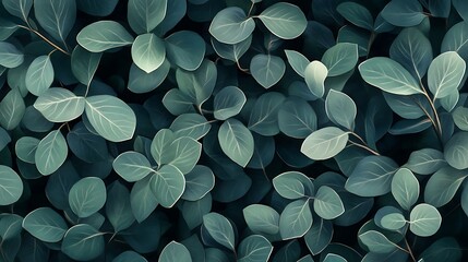 Vibrant Green Foliage Closeup with Textured Leaves in Natural Light and Detailed Vein-generative ai