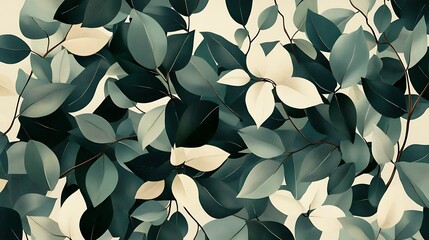 Vibrant Green Foliage Closeup with Textured Leaves in Natural Light and Detailed Vein-generative ai