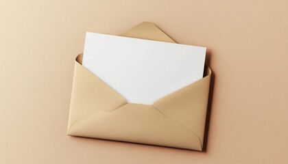 Blank Letter Enclosed In An Envelope: A Simple Yet Versatile Stationery Set Perfect For Any Occasion Or Message, Waiting To Be Written On.