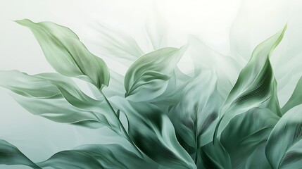 Vibrant Green Foliage Closeup with Textured Leaves in Natural Light and Detailed Vein-generative ai