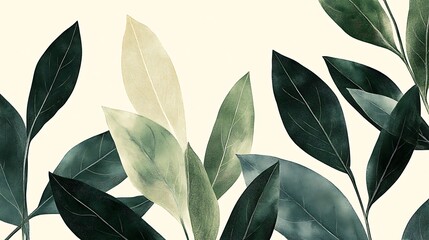 Vibrant Green Foliage Closeup with Textured Leaves in Natural Light and Detailed Vein-generative ai