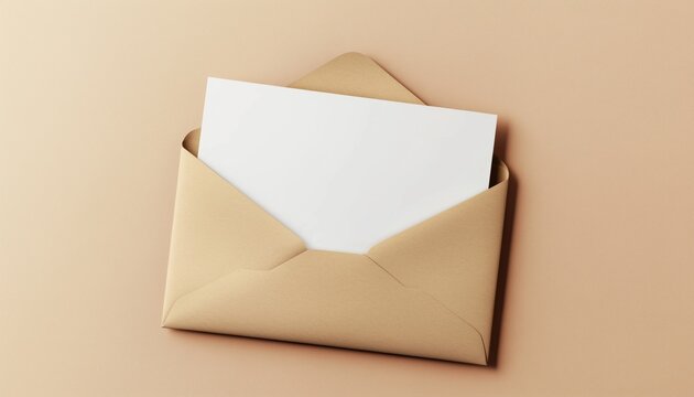 Blank Letter Enclosed In An Envelope: A Simple Yet Versatile Stationery Set Perfect For Any Occasion Or Message, Waiting To Be Written On.