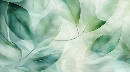 Vibrant Green Foliage Closeup with Textured Leaves in Natural Light and Detailed Vein-generative ai