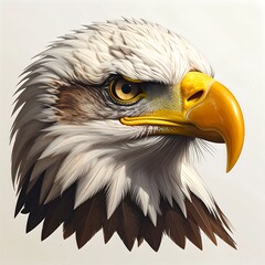 Detailed portrait of an eagle's head