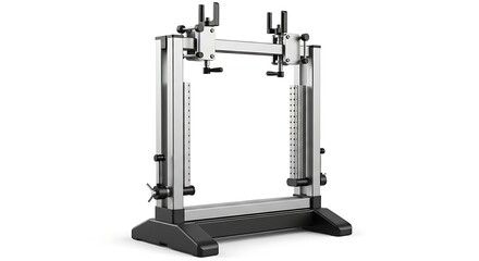 Professional Aluminum Bicycle Wheel Truing Stand for Precision Repair and Maintenance, Isolated on White.