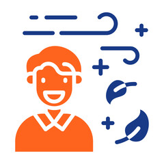 Fresh Air Fill Vector Icon