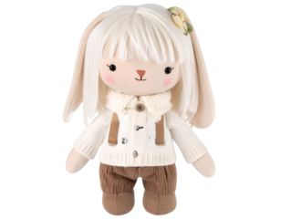 Organic cotton plush doll eco-friendly kids toy catalogue PNG